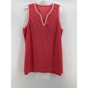 Crown & Ivy Golf Women's XL‎ Peach V Neck Sleeveless Top